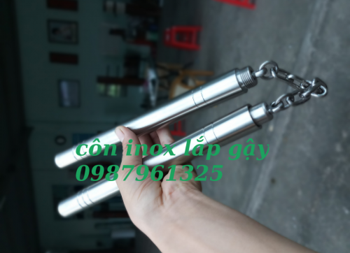 CÔN NHỊ KHÚC INOX LẮP GẬY