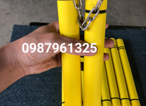 CÔN NHỊ KHÚC INOX BỌC MÚT MẦU VÀNG